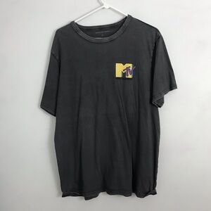 Retro Style American Eagle x MTV Mens Sz Large Short Sleeve Tee Washed Faded